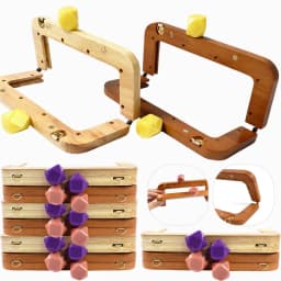 1Pc 20cm Pure Wood Purse Frame Kiss Clasp Bag Handle for DIY Handbag Wallet Lock Clutch Making Sewing Handmade Bags Accessories