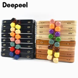 1Pc 20cm Pure Wood Purse Frame Kiss Clasp Bag Handle for DIY Handbag Wallet Lock Clutch Making Sewing Handmade Bags Accessories