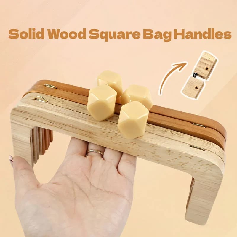 1Pc 20cm Pure Wood Purse Frame Kiss Clasp Bag Handle for DIY Handbag Wallet Lock Clutch Making Sewing Handmade Bags Accessories