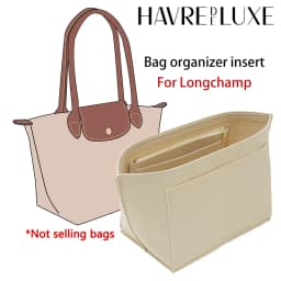 Felt Organizer Insert Compatible with Longchamp Le Pliage Large Handbags, Felt Longchamp Organizer Insert with Cup Holder