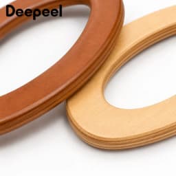 2Pcs/4Pcs/10Pcs 11x8cm Synthetic Wood Oval Bag Handle Rigid Ring for Crochet Straw Woven Purse Replacement Handcraft Accessory