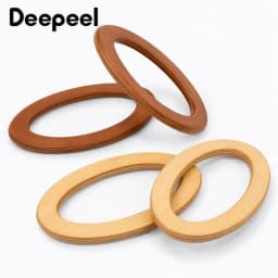 2Pcs/4Pcs/10Pcs 11x8cm Synthetic Wood Oval Bag Handle Rigid Ring for Crochet Straw Woven Purse Replacement Handcraft Accessory