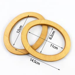 2Pcs/4Pcs/10Pcs 11x8cm Synthetic Wood Oval Bag Handle Rigid Ring for Crochet Straw Woven Purse Replacement Handcraft Accessory