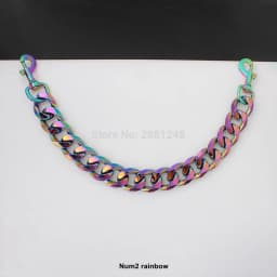 Rainbow 22mm thick Aluminum chain Light weight bags strap bag parts DIY handles easy matching Accessory Handbag Straps Bag