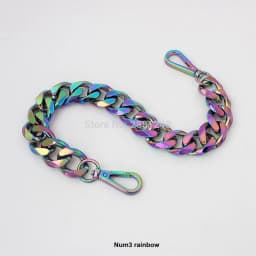 Rainbow 22mm thick Aluminum chain Light weight bags strap bag parts DIY handles easy matching Accessory Handbag Straps Bag