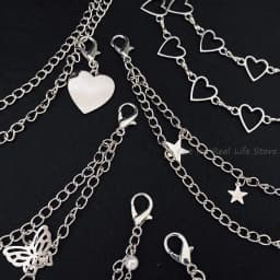 Italife Silver Chain Ita Bag Accessories Pearl Double Layer Metal Chain Itabag Decoration Women Butterfly Heart Star chains H326
