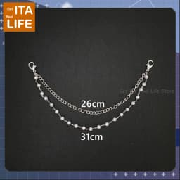 Italife Silver Chain Ita Bag Accessories Pearl Double Layer Metal Chain Itabag Decoration Women Butterfly Heart Star chains H326