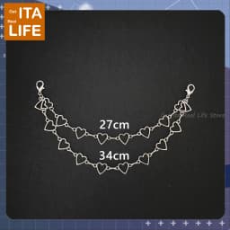 Italife Silver Chain Ita Bag Accessories Pearl Double Layer Metal Chain Itabag Decoration Women Butterfly Heart Star chains H326