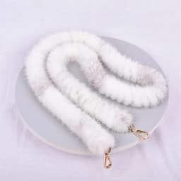 Besfilin Real Mink Fur Long Crossbody Bag Chain Handle Shoulder Strap Replacement Luxury Versatile Fashion Metal Accessory