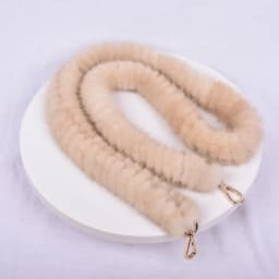 Besfilin Real Mink Fur Long Crossbody Bag Chain Handle Shoulder Strap Replacement Luxury Versatile Fashion Metal Accessory
