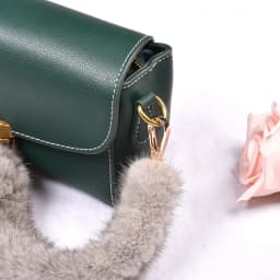 Besfilin Real Mink Fur Long Crossbody Bag Chain Handle Shoulder Strap Replacement Luxury Versatile Fashion Metal Accessory