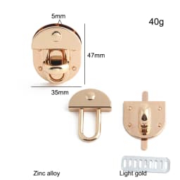 5/10/20PCS Metal Bag Twist Decoration Lock Clasps Handbag Turn Locks Snap Buckles For DIY Bags Purse Replacement Accessories