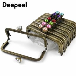 1-10Pcs 10.5cm Antique Bronze Handle Metal Kiss Lock Purse Frame Pearl Clasp for Coin Bag Wallet Clutch DIY Sewing Accessories