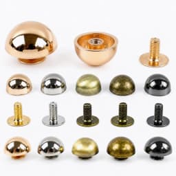 20Pcs Deepeel 8-20mm Metal Round Button Rivets for Handbag Clothing Decoration Screw Back Studs Fastener Leather Craft Parts Set