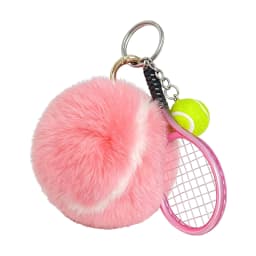 Cute Tennis Keychain Pendant with Racket Cartoon Ball School Bag Pendant Multi-Purpose Sports Player Jewelry Accessories