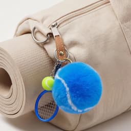 Cute Tennis Keychain Pendant with Racket Cartoon Ball School Bag Pendant Multi-Purpose Sports Player Jewelry Accessories