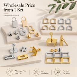 New Rectangle Eyelets Hanger Metal Lock for Bag Hardware Wholesale Fashion a Set of Locks Fitting Woman Handbag Bag Accessories