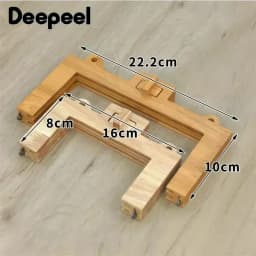1Pc 16/22cm Wooden Bag Frame Handle Purse Making Bracket Square Clasp Frames for Handbag DIY Sewing Craft Accessories Parts