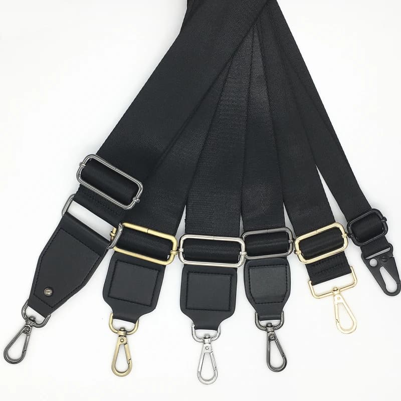 Black Color Bag Straps Women Shoulder Messenger Bags Belt Adjustable Wide Strap Bag Part Accessories Female Crossbody Bag Strap