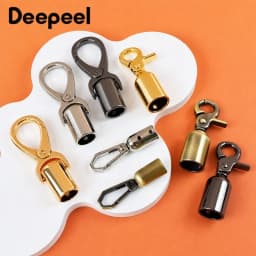 4/10/20Pcs Metal Bag Handle End Caps Tassel Clasp Cord Stopper Buckles for Purse Handbag Snap Hooks DIY Craft Repair Accessories
