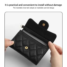 EverToner Fashion replacement bag chain and transparent card bag inner liner suitable for small C-anel card bag