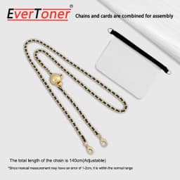EverToner Fashion replacement bag chain and transparent card bag inner liner suitable for small C-anel card bag