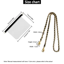 EverToner Fashion replacement bag chain and transparent card bag inner liner suitable for small C-anel card bag