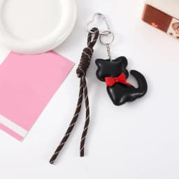 Bag Charms Purse Charms kit Keychains for Women,Cute Leather Cat Pearl bowknot Keychain Bag Charm for Handbag Accessories Tready
