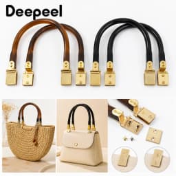 2/4Pcs Deepeel Acrylic Bag Handle U Shape Purse with Metal Ends for Handbag Tote DIY Replacement Hardware Accessories
