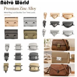 5/10/20PCS Metal Rectangle Press Push Lock For Handbags Bag Briefcase Spring Lock Snap Decorative Clasps Repair Kit Accessories