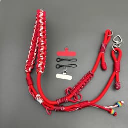 Adjustable Multifunctional Red Phone Lanyard Hand-woven Crossbody Bag Paracord Outdoor Anti-lost Replacement Camera Bag Strap