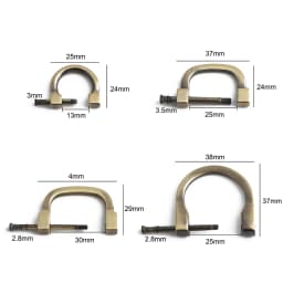 10/30/100PCS Inner:13mm 20mm 25mm 30mm Metal Shoulder Strap Buckle Detachable Screw Clasp For Handbag Belt Webbing Accessories