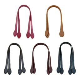 2pcs Leather Handles Durable Shoulder Bags Detachable Belt Women Leaf Handle Straps DIY Handmade Replacement Handbag Strap 60cm