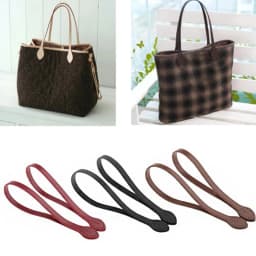 2pcs Leather Handles Durable Shoulder Bags Detachable Belt Women Leaf Handle Straps DIY Handmade Replacement Handbag Strap 60cm