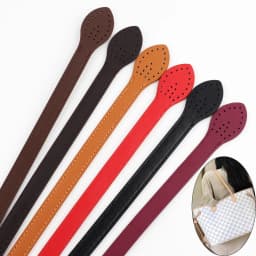 2pcs Leather Handles Durable Shoulder Bags Detachable Belt Women Leaf Handle Straps DIY Handmade Replacement Handbag Strap 60cm