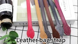 2pcs Leather Handles Durable Shoulder Bags Detachable Belt Women Leaf Handle Straps DIY Handmade Replacement Handbag Strap 60cm