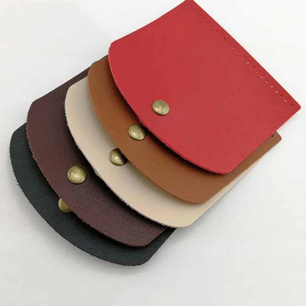 12x10.2cm Bag Flap Cover Women's Crochet Bag Accessories DIY PU Leather Flap Material Crochet Handbag Bag Parts for Knitted Bag