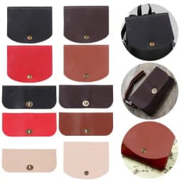12x10.2cm Bag Flap Cover Women's Crochet Bag Accessories DIY PU Leather Flap Material Crochet Handbag Bag Parts for Knitted Bag
