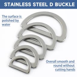 5/10/20Pcs 15-38mm D Ring Stainless Steel Bag Buckle Webbing Strap Connector Hook Dog Collar Decor Loop DIY Hardware Accessories