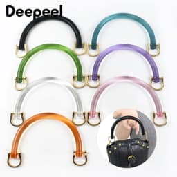 1/2/4Pcs U-shaped Acrylic Transparent Bag Handle Plastic Purse Frame Kiss Clasp Women Handbag Woven-bag Replace Bags Accessories