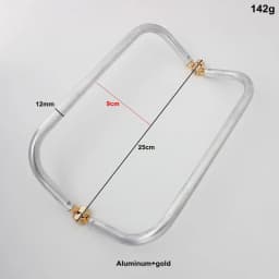 Big Size Bag Purse Frame Aluminium Tube DIY Bag Metal Hardware Handmade Materials Women Cloud Clutch Bag Accessories