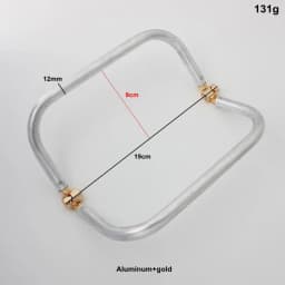 Big Size Bag Purse Frame Aluminium Tube DIY Bag Metal Hardware Handmade Materials Women Cloud Clutch Bag Accessories