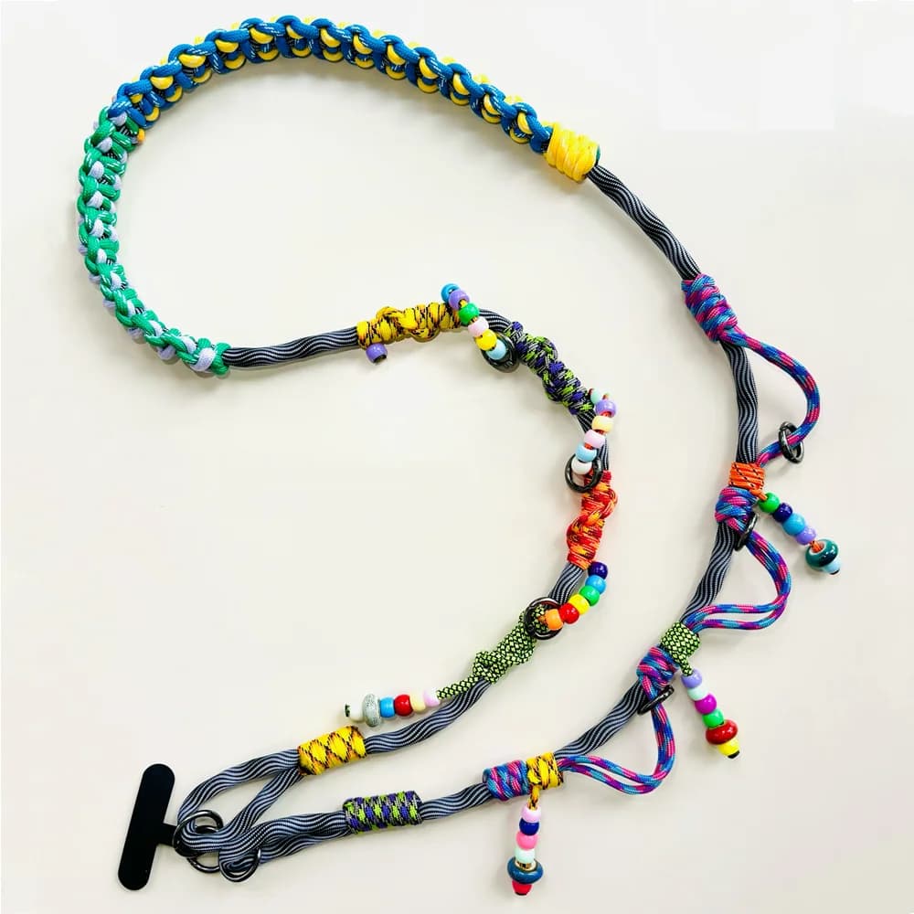 Multicolor Hand-woven Functional Replacement Bag Strap Adjustable Anti-lost Camera Phone Lanyard Shoulder Strap Accessories