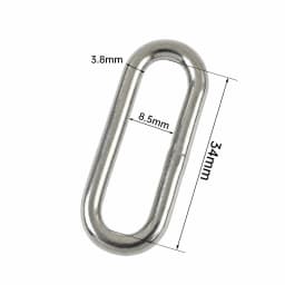 10/20Pcs 304 Stainless Steel Oval Rings 25-45mm Metal Loop Webbing Strap Connector for Bag Belt Pet Collar DIY Hardware