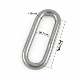 10/20Pcs 304 Stainless Steel Oval Rings 25-45mm Metal Loop Webbing Strap Connector for Bag Belt Pet Collar DIY Hardware