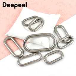 10/20Pcs 304 Stainless Steel Oval Rings 25-45mm Metal Loop Webbing Strap Connector for Bag Belt Pet Collar DIY Hardware