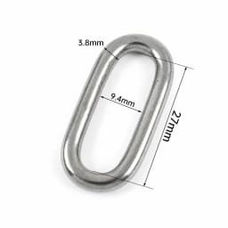 10/20Pcs 304 Stainless Steel Oval Rings 25-45mm Metal Loop Webbing Strap Connector for Bag Belt Pet Collar DIY Hardware