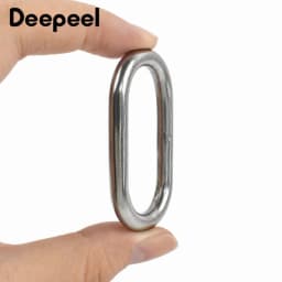 10/20Pcs 304 Stainless Steel Oval Rings 25-45mm Metal Loop Webbing Strap Connector for Bag Belt Pet Collar DIY Hardware