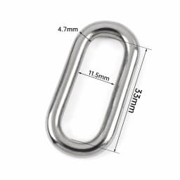 10/20Pcs 304 Stainless Steel Oval Rings 25-45mm Metal Loop Webbing Strap Connector for Bag Belt Pet Collar DIY Hardware