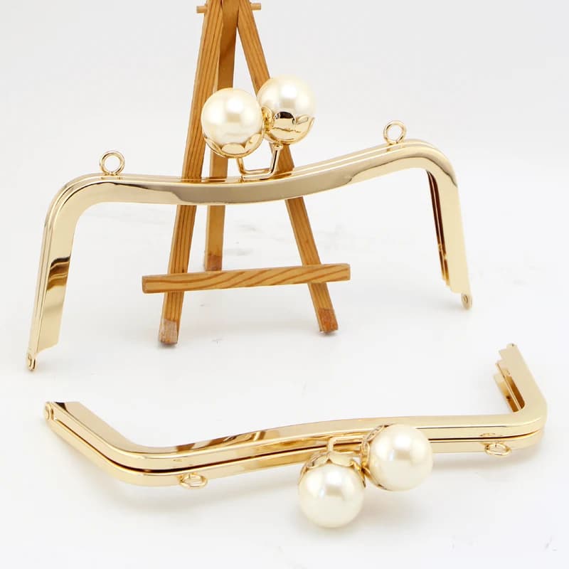 K688 Lovely Lotus Flower head Kiss Clasp 20CM Gold DIY Handmade Coin Purse Screw Square Metal Purse Frame